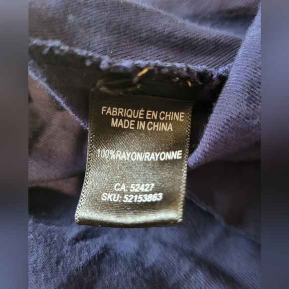 Lily Morgan Navy Dress with Tie Waist, Size Large - Picture 5 of 5